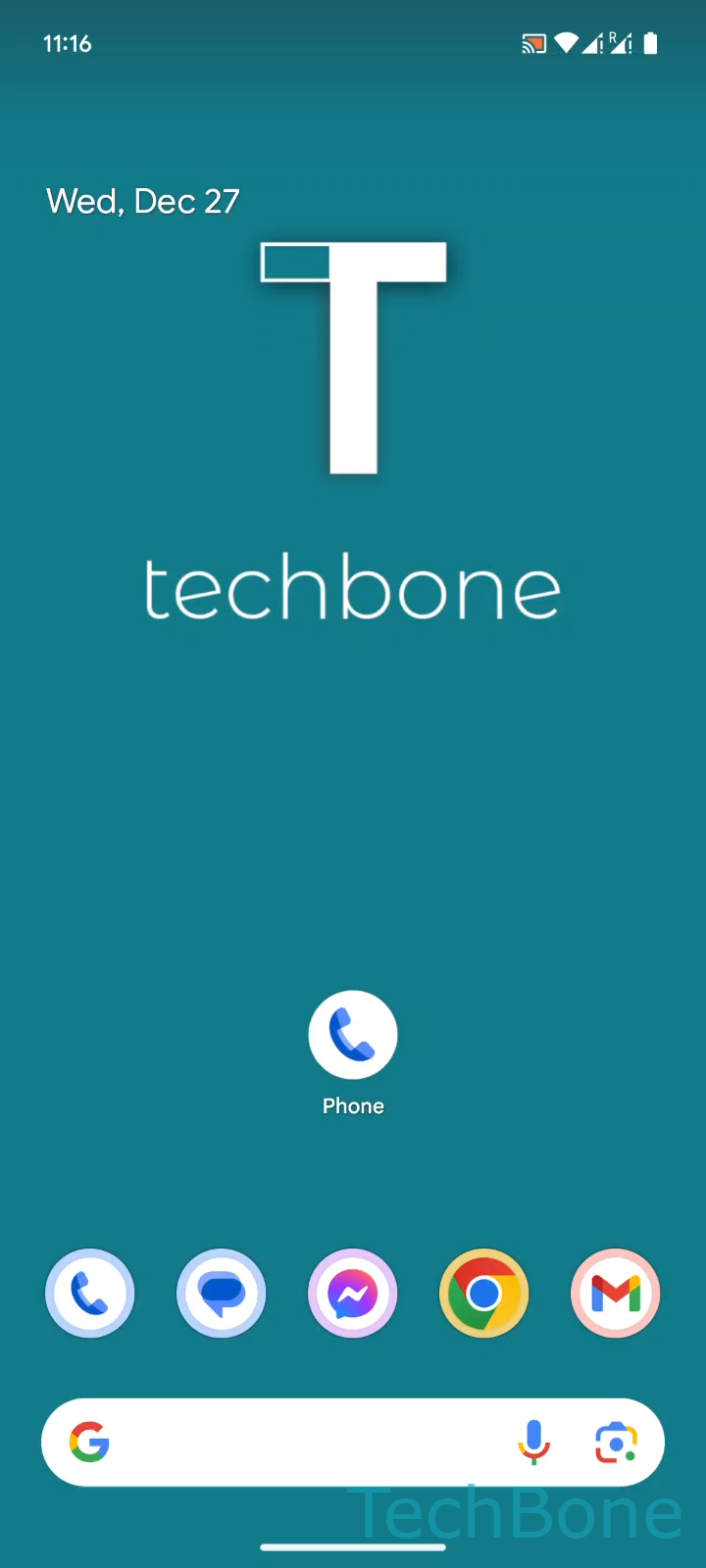 Show or Hide Caller ID – Android 14: step 1 – Tap on Phone