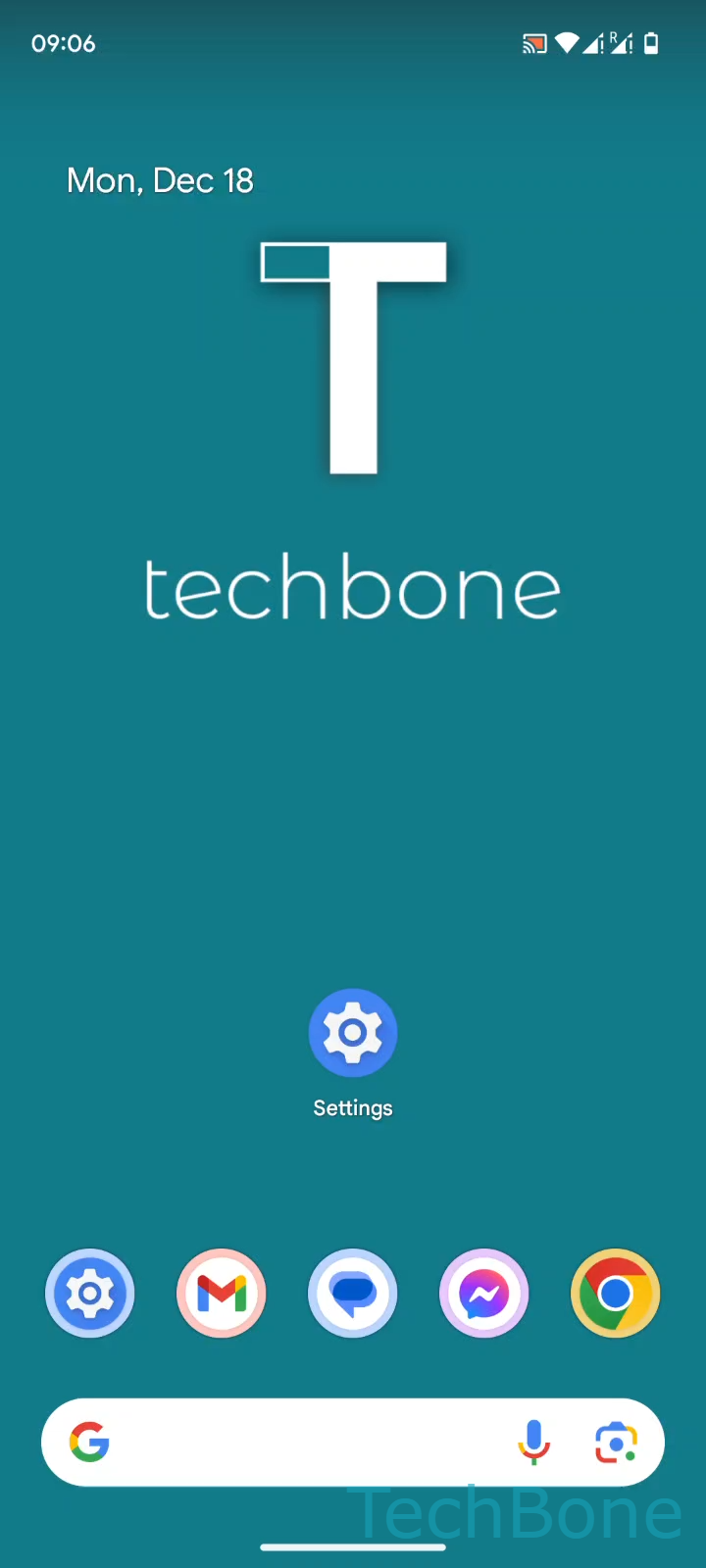 Change System Accent Color – Android 14: step 1 – Tap on Settings