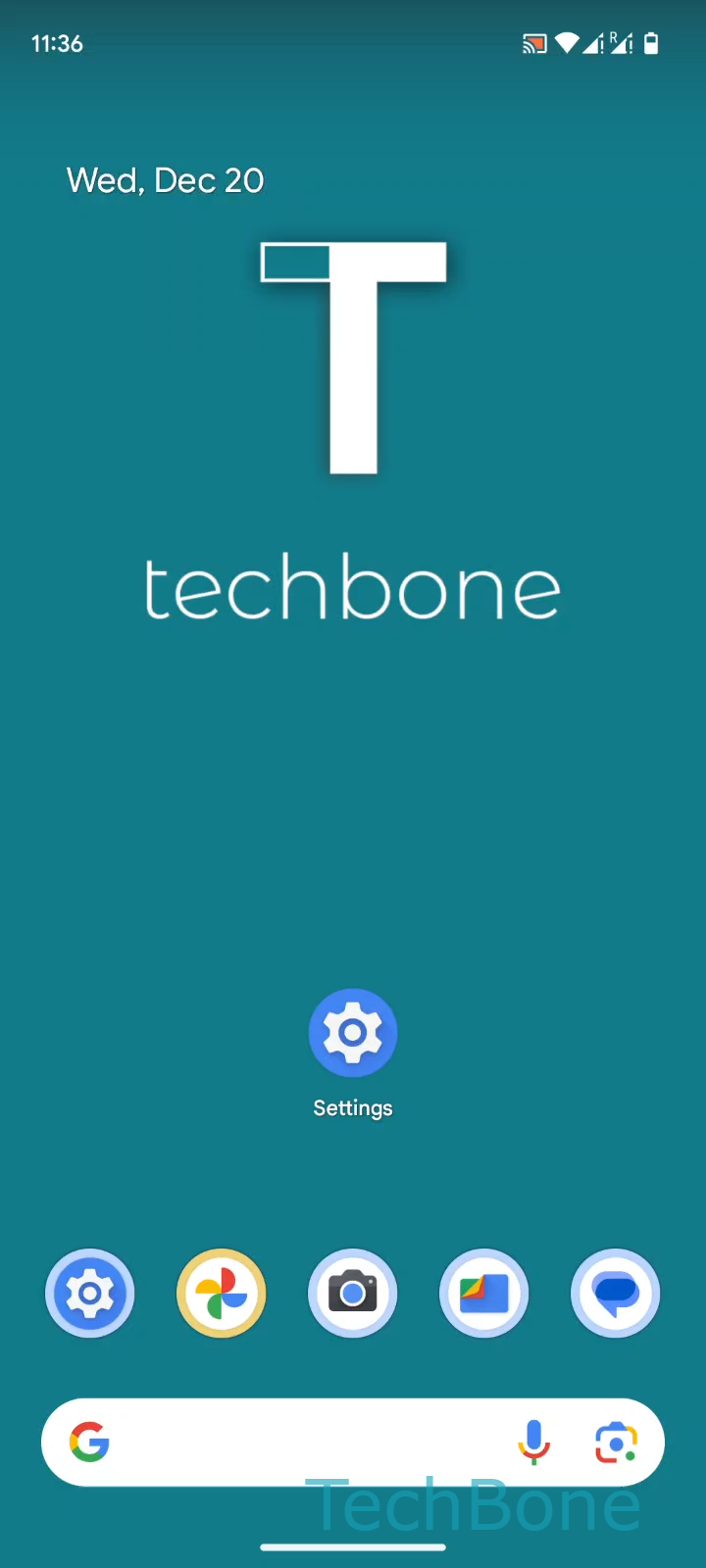 Turn On/Off Touch Vibration (Notifications & Focus) – Android 14: step 1 – Tap on Settings