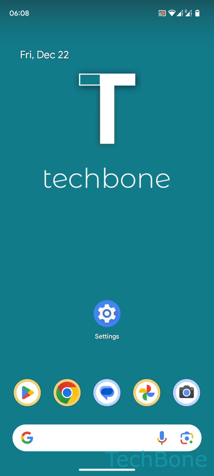 Turn Google Backup On or Off – Android 14: step 1 – Tap on Settings