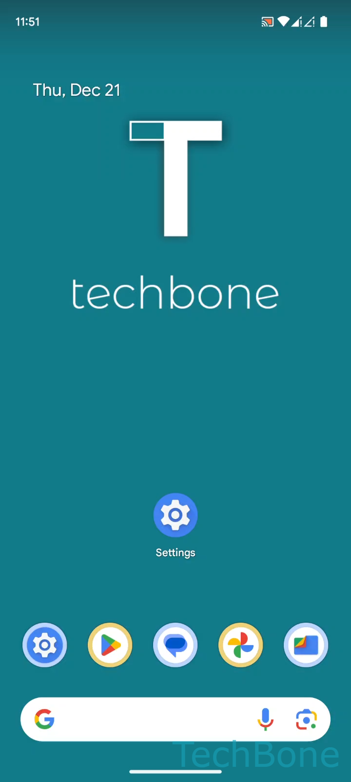 Turn On/Off Calls & SMS for a User – Android 14: step 1 – Tap on Settings