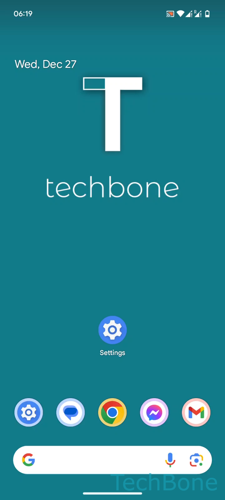 Turn On TalkBack (Accessibility) – Android 14: step 1 – Tap on Settings