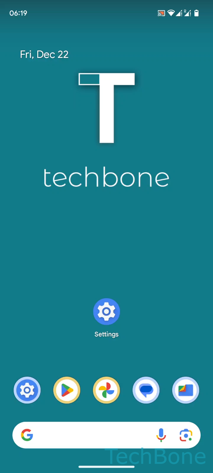 Turn USB Debugging On or Off – Android 14: step 1 – Tap on Settings