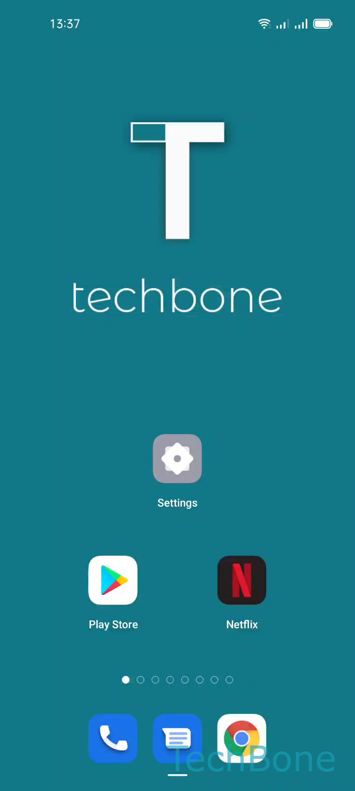 Create Folders on Home Screen – Coloros 11: step 1 – Tap and hold an App