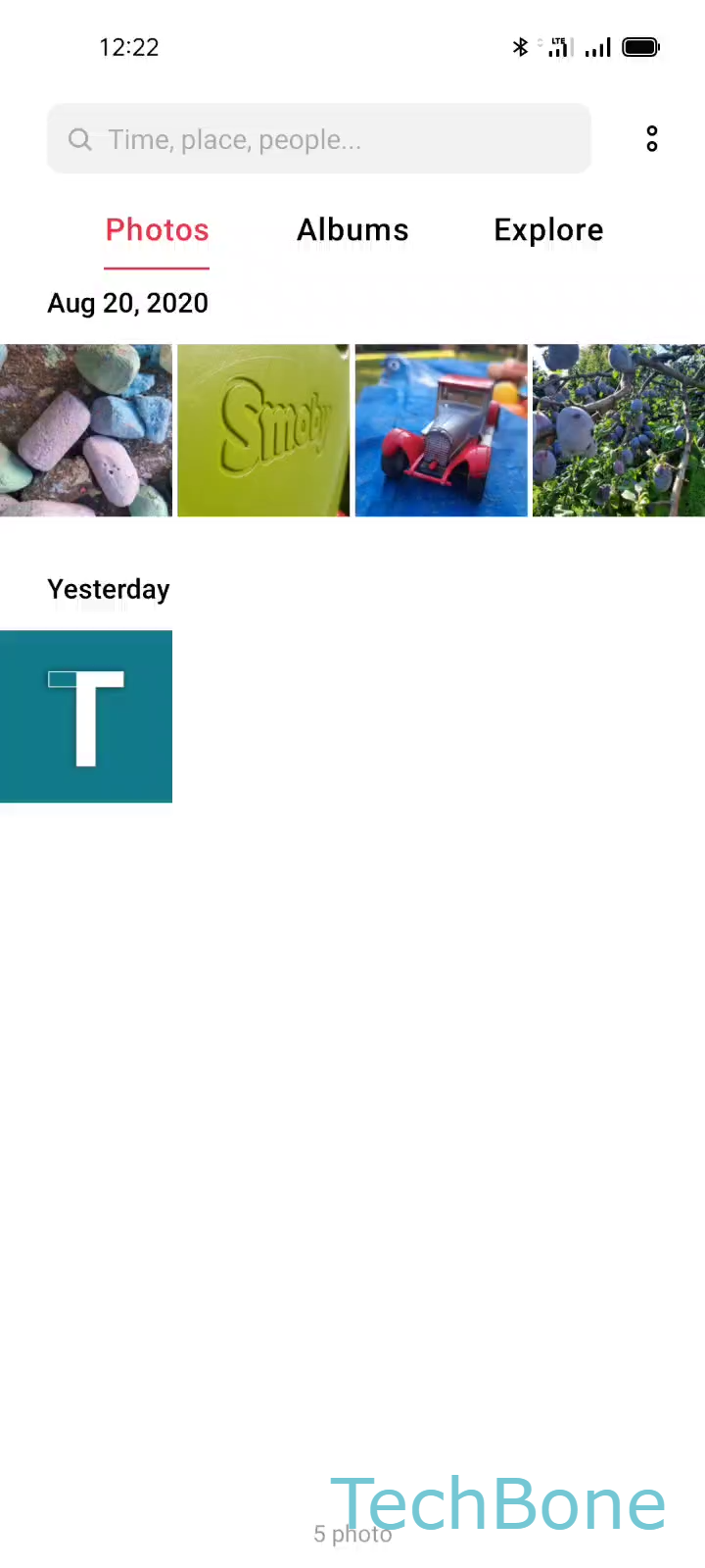 Send a Photo via Bluetooth – Coloros 11: step 1 – Select a Photo
