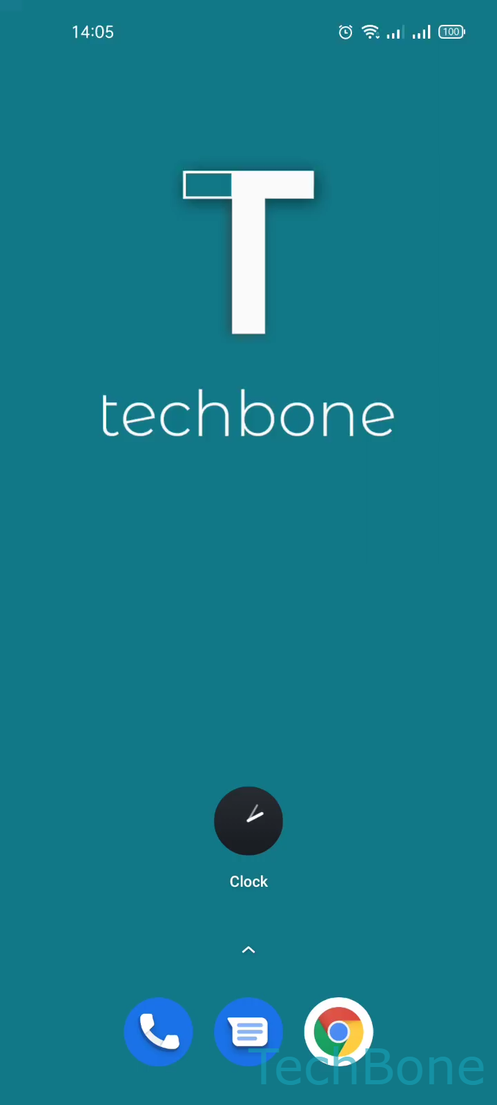 Change Alarm Sound – Realme UI 2: step 1 – Tap on Clock