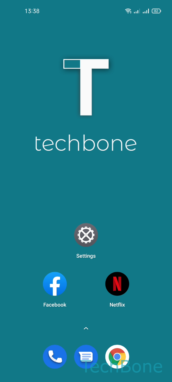 Create a Folder on the Home Screen – Realme UI 2: step 1 – Tap and hold an App