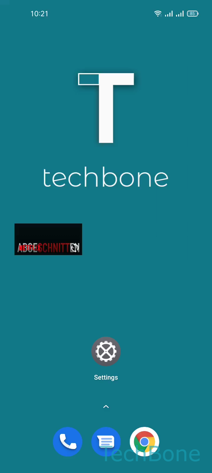 Resize a Widget – Realme UI 2: step 1 – Tap and hold a Widget