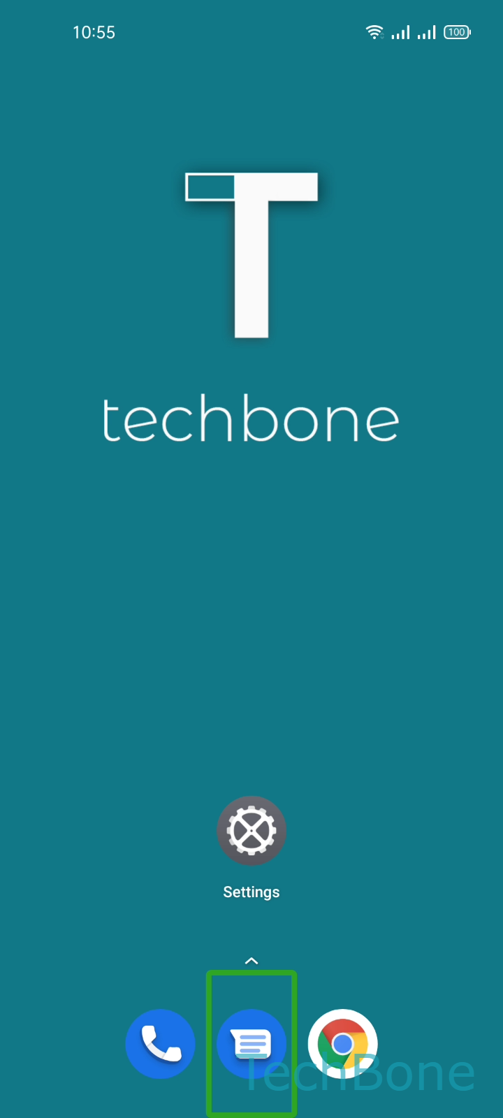 Disable TalkBack Accessibility Mode – Realme UI 2: step 1 – Tap on Settings