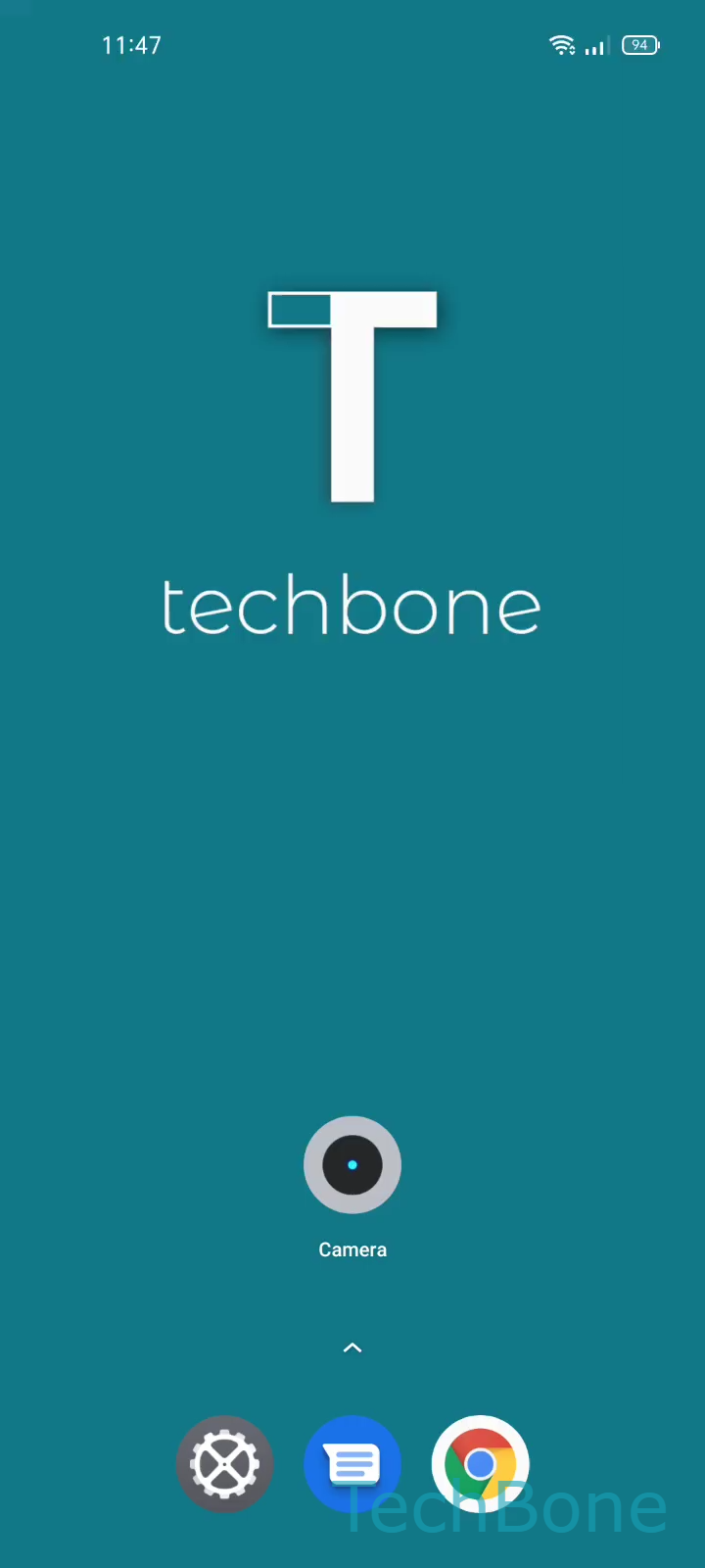 Add a Custom Watermark to Photos and Videos – Realme UI 2: step 1 – Tap on Camera