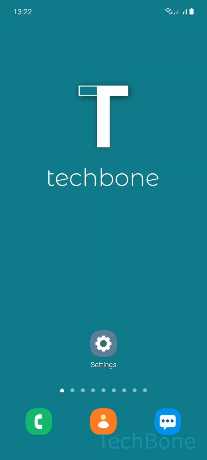 Adjust Headphone Sound Balance – One UI 3: step 1 – Tap on Settings
