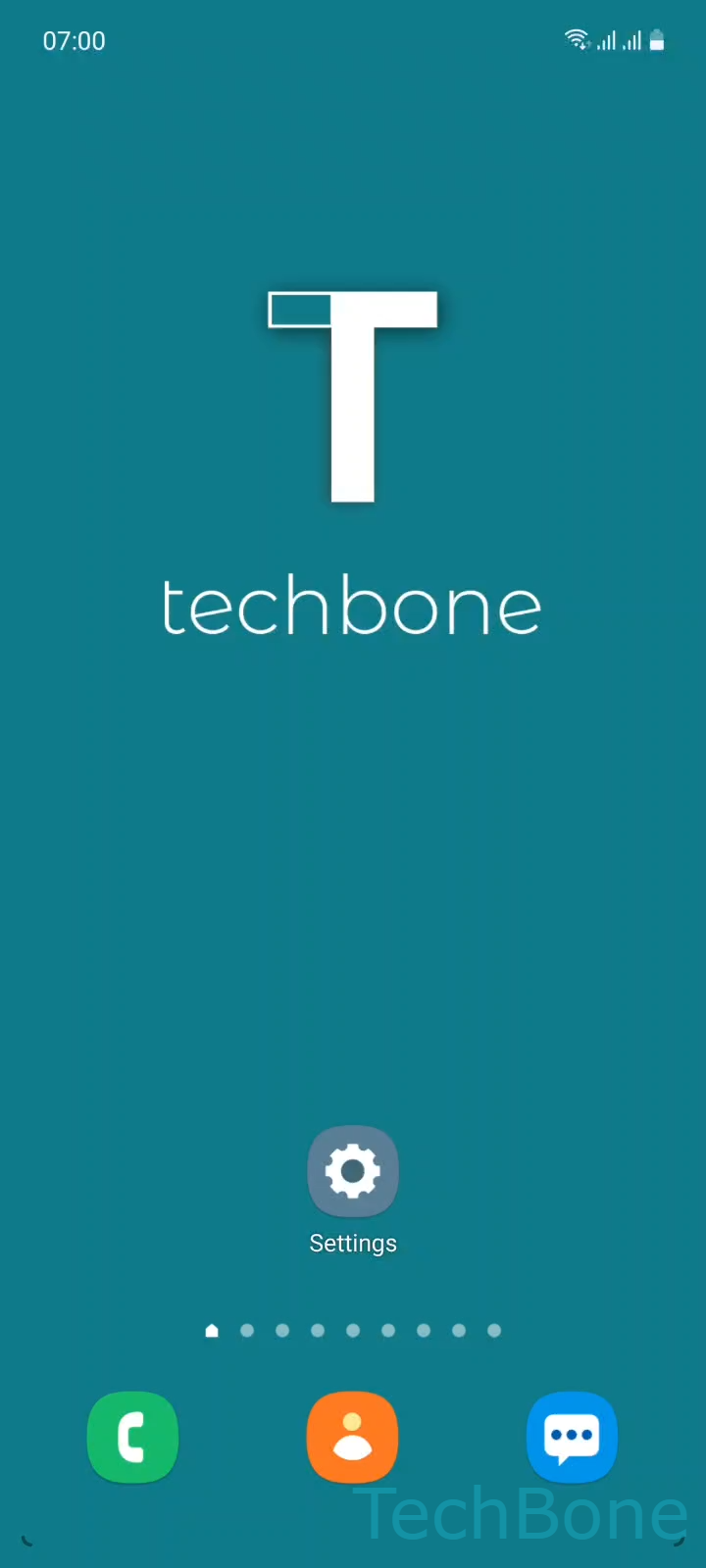 Adjust Touch and Hold Delay – One UI 3: step 1 – Tap on Settings