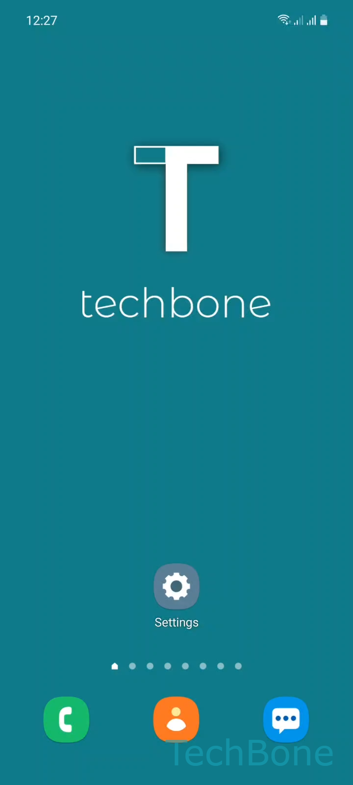 Allow or Block Display Over Other Apps – One UI 3: step 1 – Tap on Settings