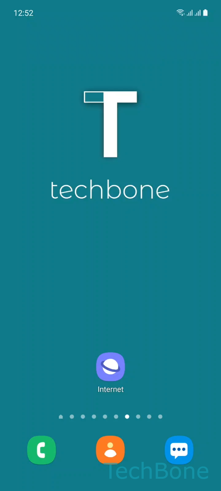 Clear Browsing History in Samsung Internet – One UI 3: step 1 – Tap on Internet