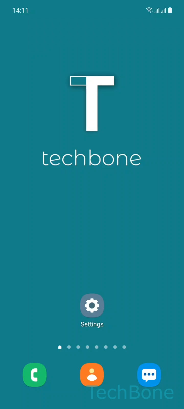 Remove Face Recognition Data – One UI 3: step 1 – Tap on Settings