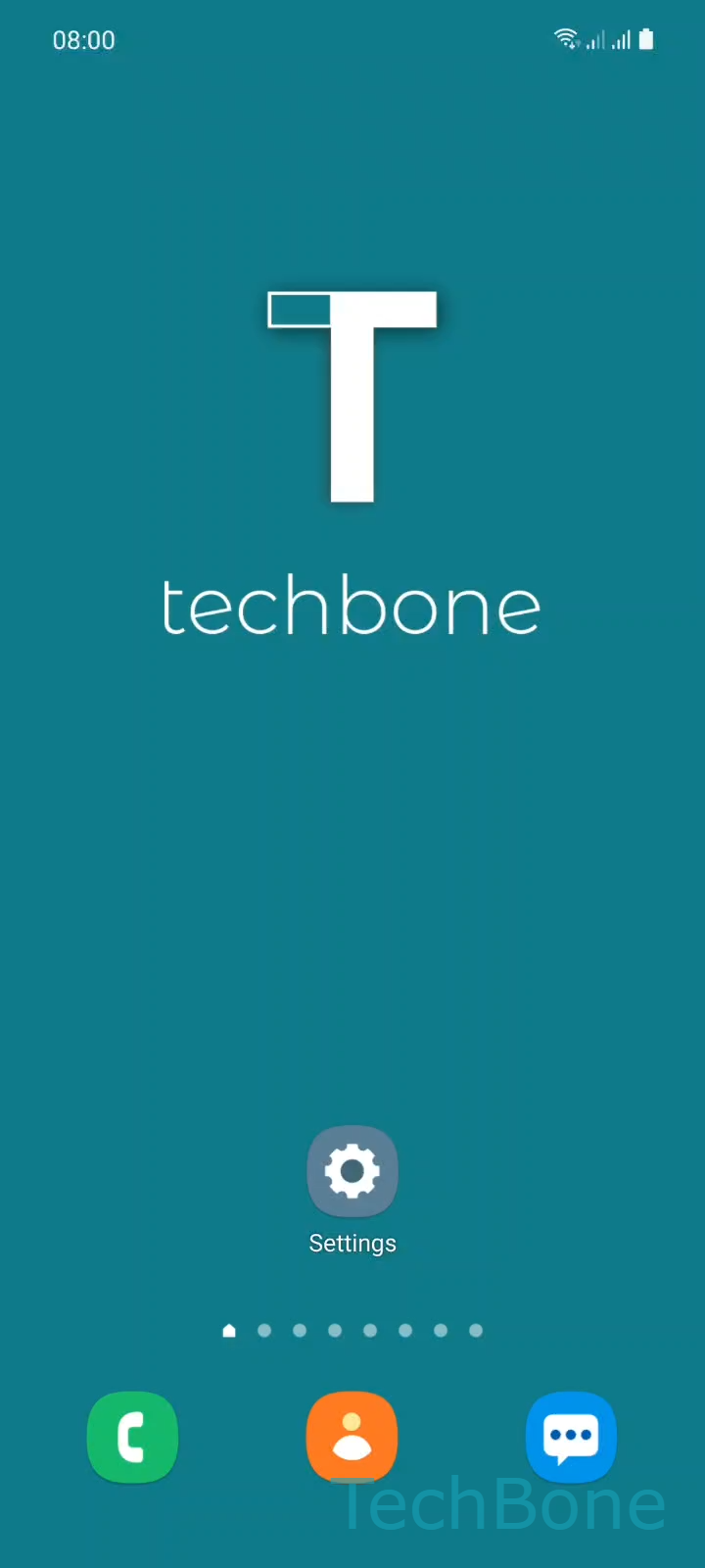 Lock Network and Security Setting – One UI 3: step 1 – Tap on Settings