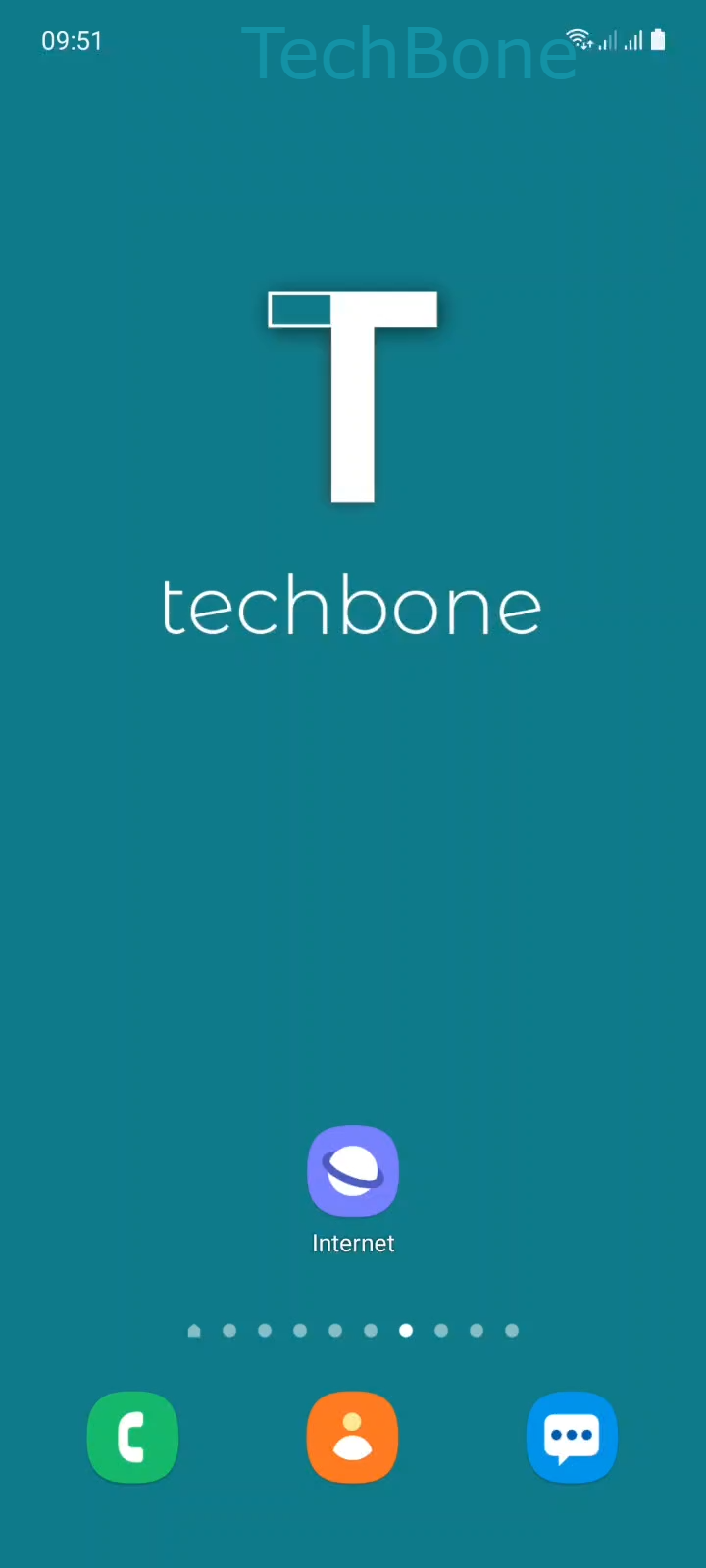 Turn On Secret Mode in the Internet App – One UI 3: step 1 – Tap on Internet