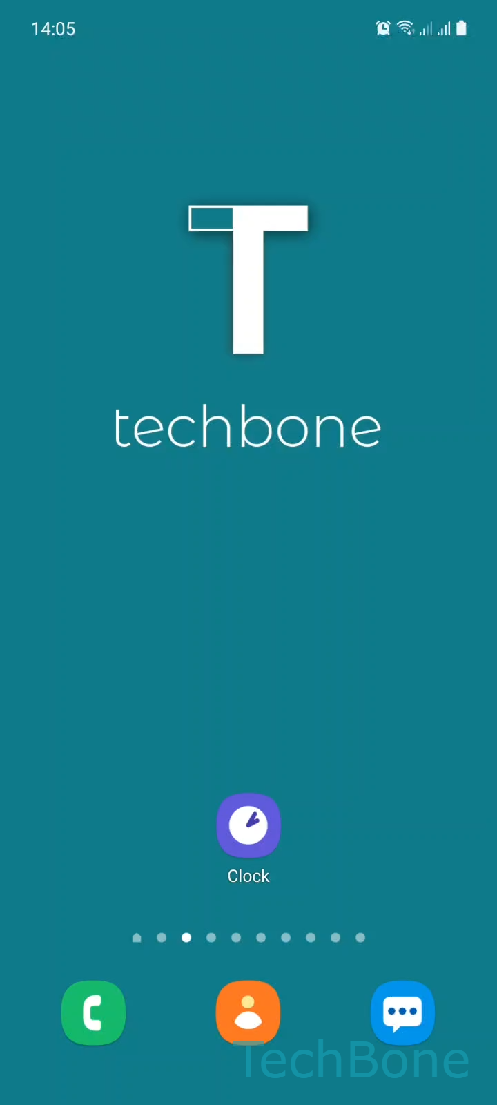 Turn an Alarm On or Off – One UI 3: step 1 – Tap on Clock