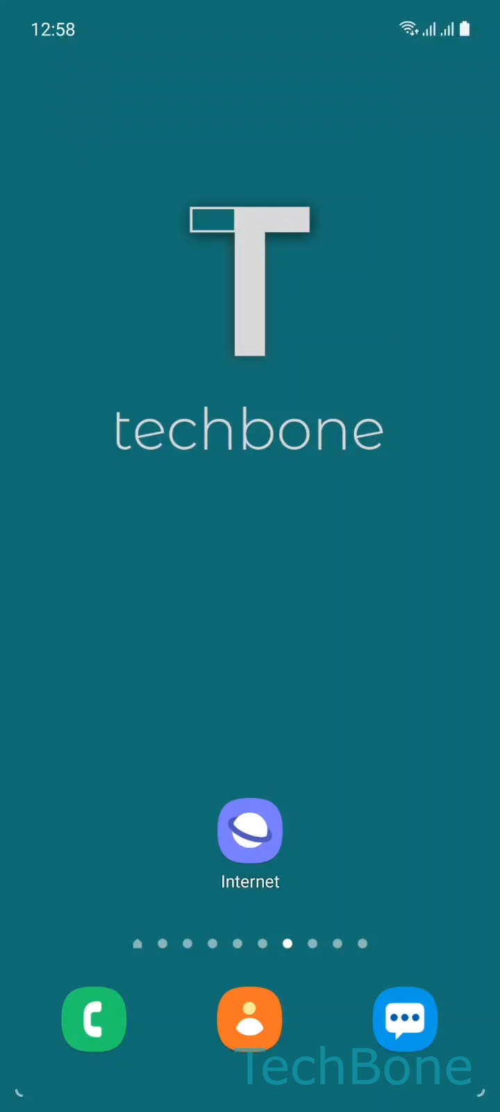 Turn Dark Mode On or Off in Samsung Internet – One UI 3: step 1 – Tap on Internet