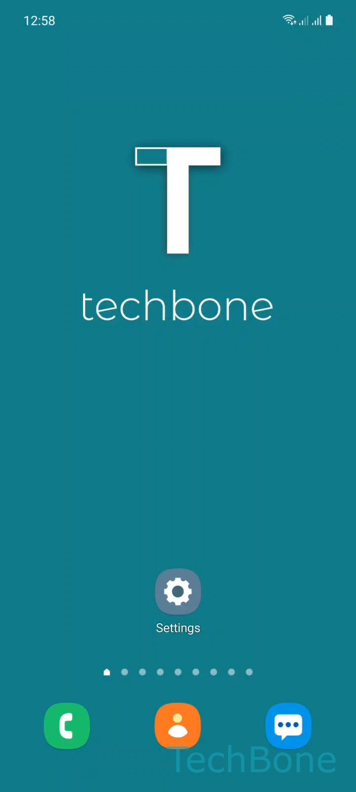 Turn On/Off Magnifier Window Shortcut – One UI 3: step 1 – Tap on Settings