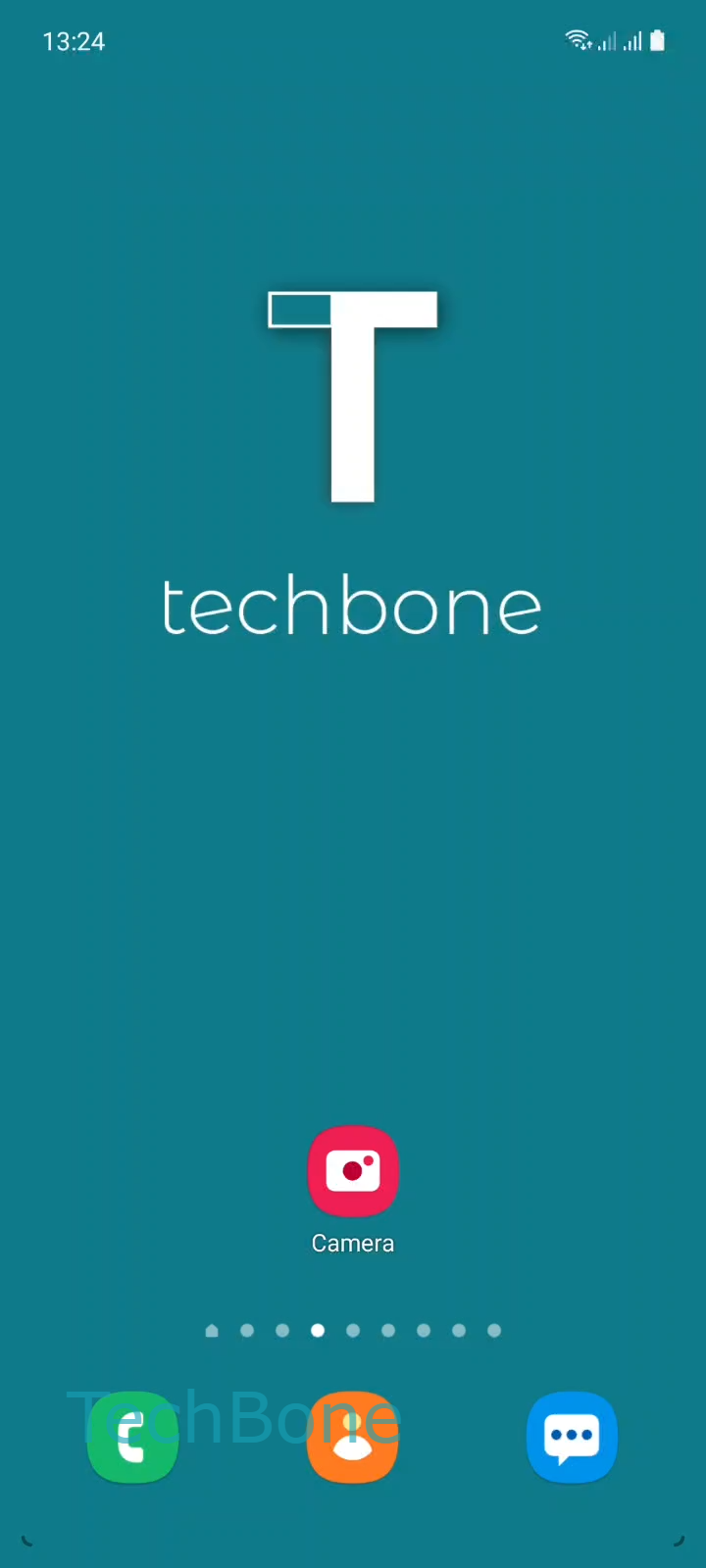 Turn Off Mirror Effect for Selfies – One UI 3: step 1 – Tap on Camera