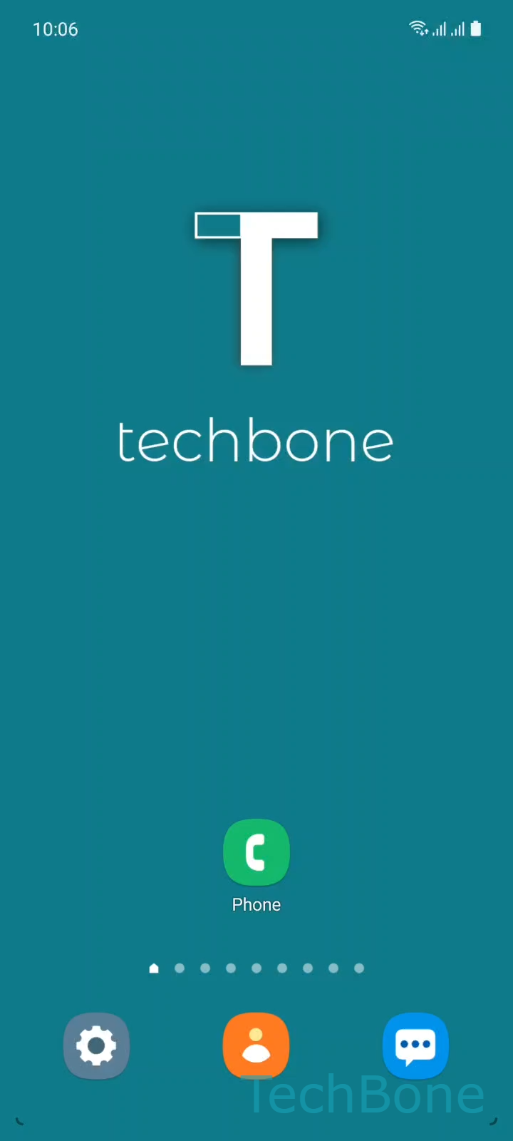 Turn Vibrate When Call Ends On or Off – One UI 3: step 1 – Tap on Phone