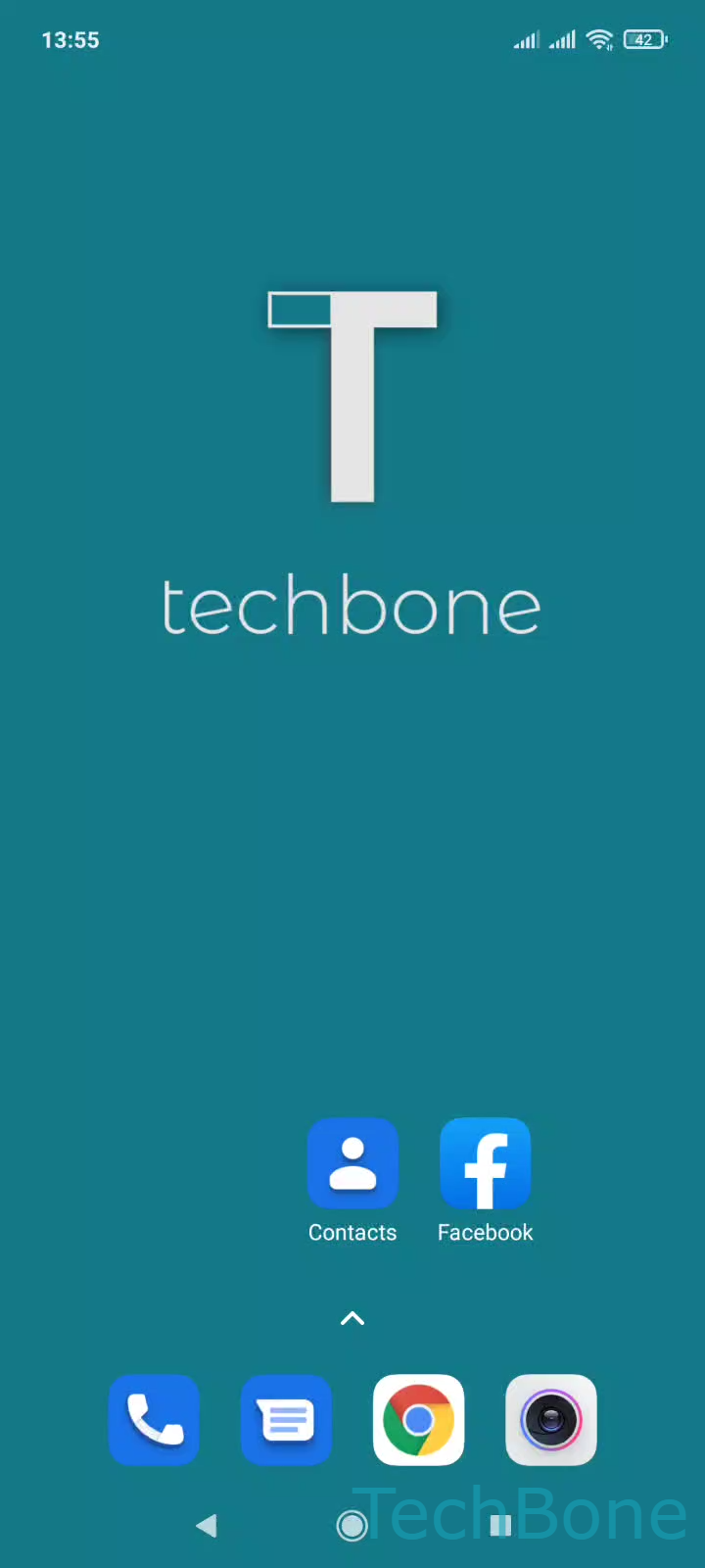 Add a Home Screen Page – MIUI: step 1 – Tap and hold an app