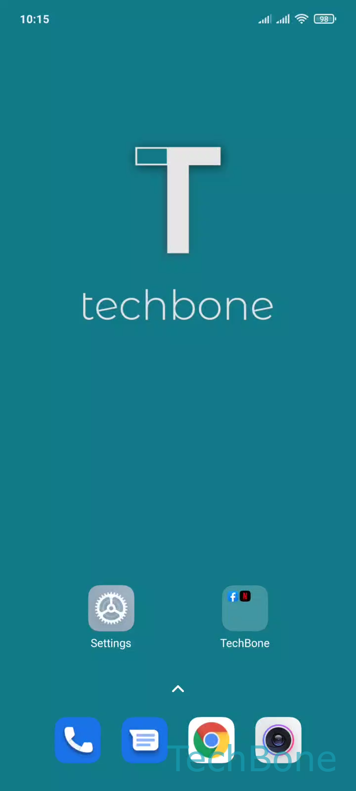 Add Apps to a Folder on the Home Screen – MIUI: step 1 – Tap and hold an App