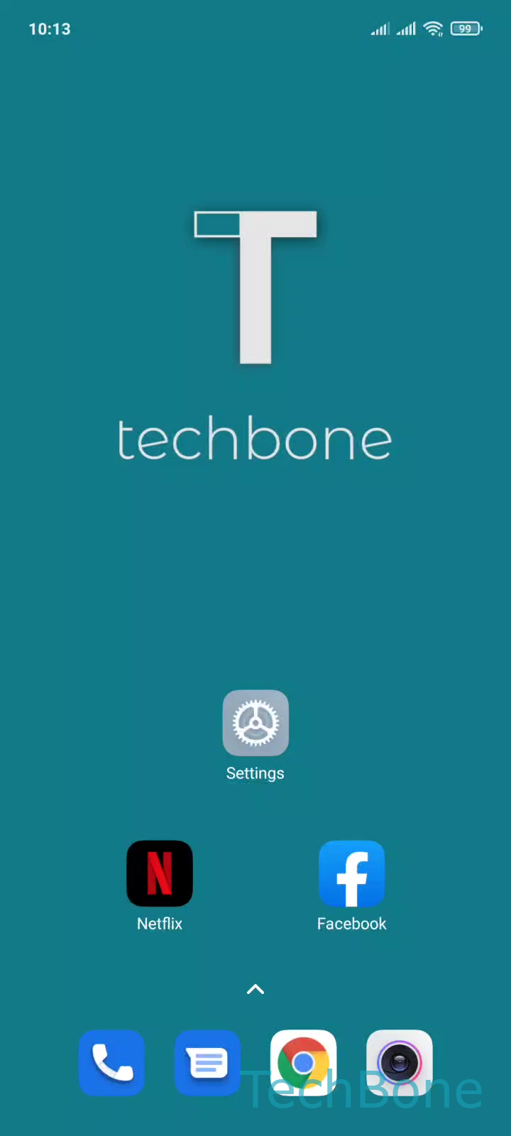 Create a Folder on the Home Screen – MIUI: step 1 – Tap and hold an App