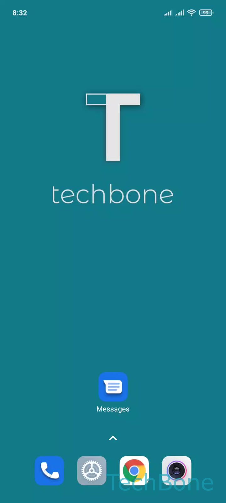 Delete a Conversation – MIUI: step 1 – Tap on Messages