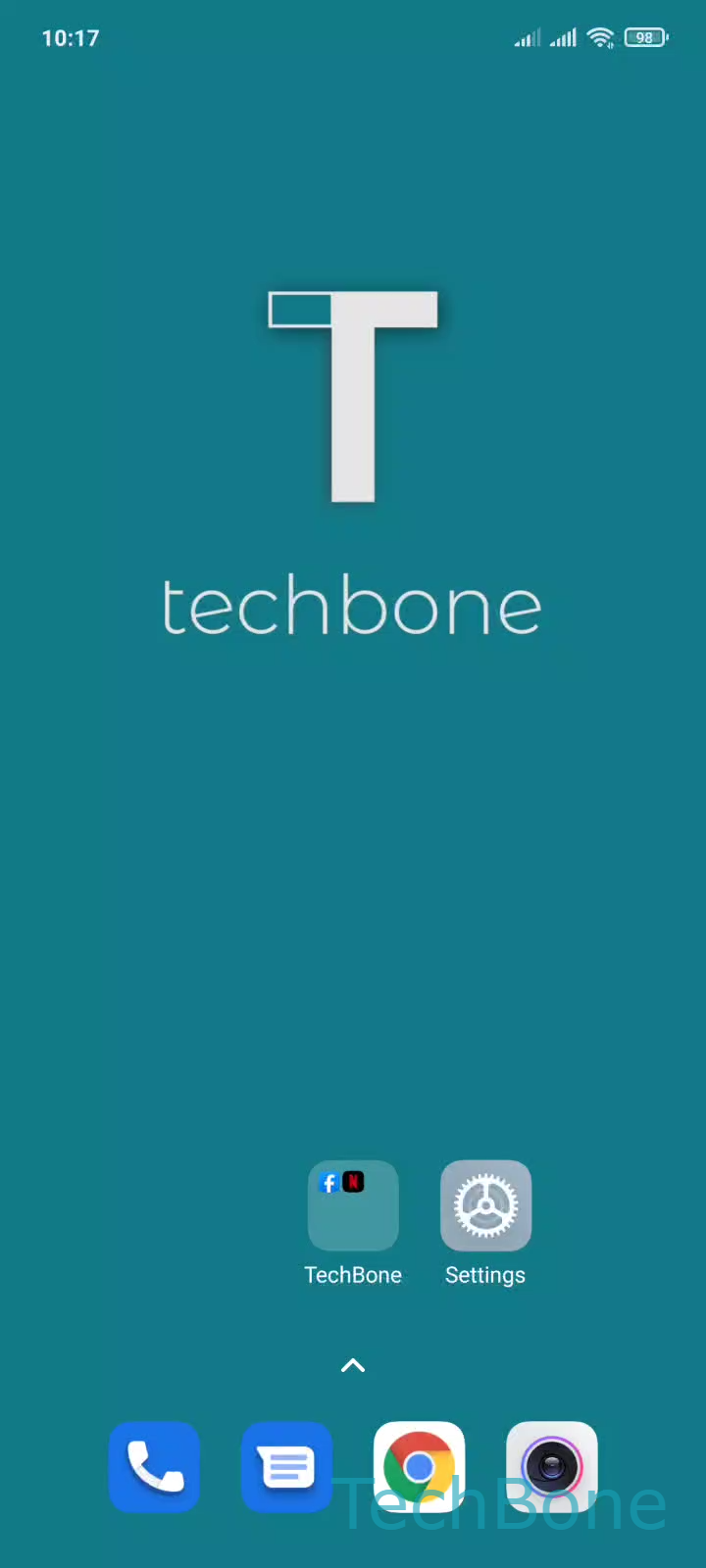 Delete a Folder from the Home Screen – MIUI: step 1 – Tap and hold a Folder