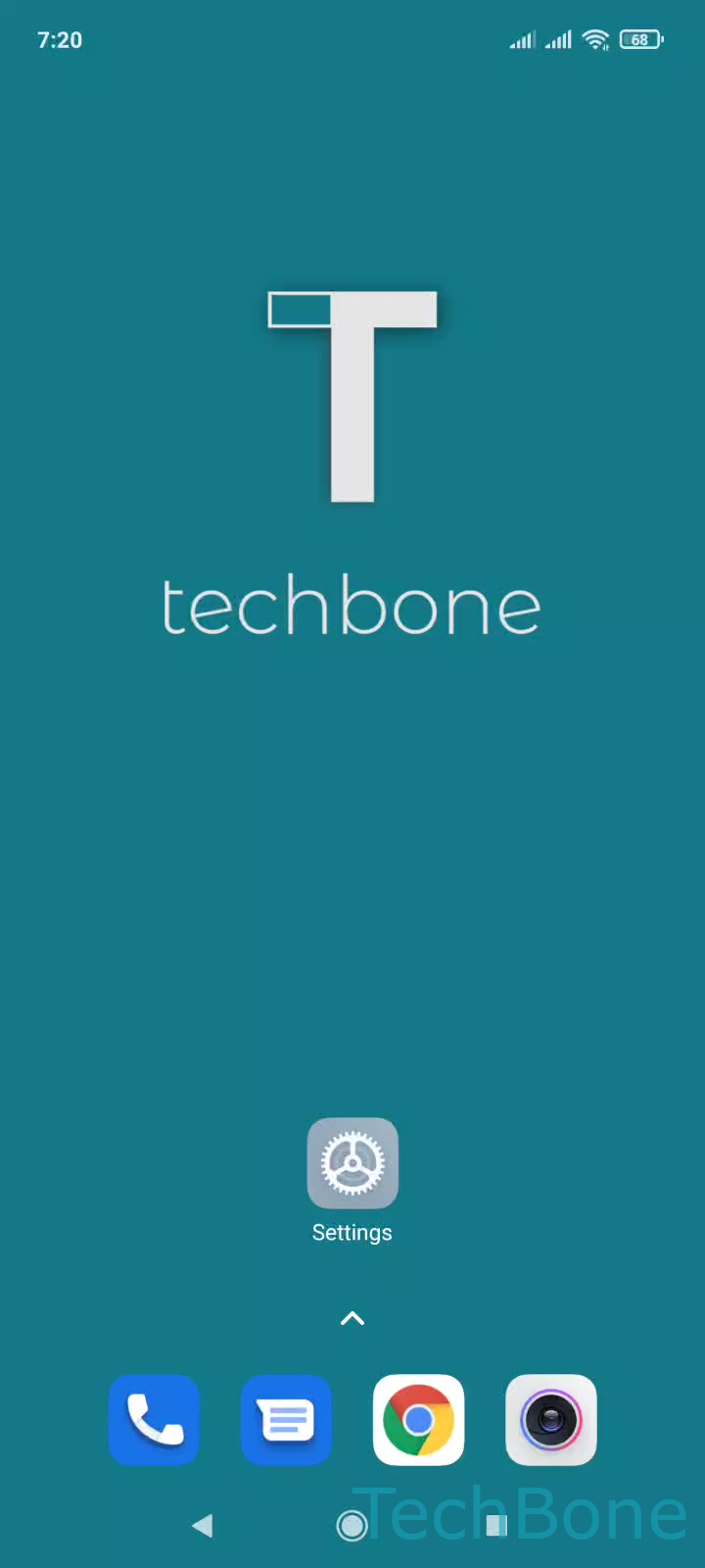 Delete Face Data – MIUI: step 1 – Tap on Settings