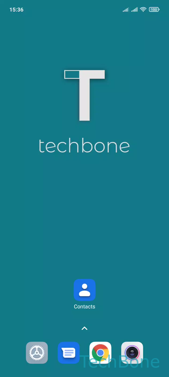 Export Contacts as a VCF File – MIUI: step 1 – Tap on Contacts