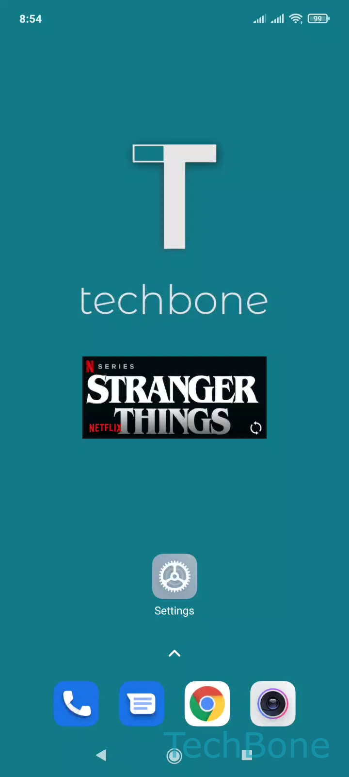 Move a Widget on the Home Screen – MIUI: step 1 – Tap and hold a Widget