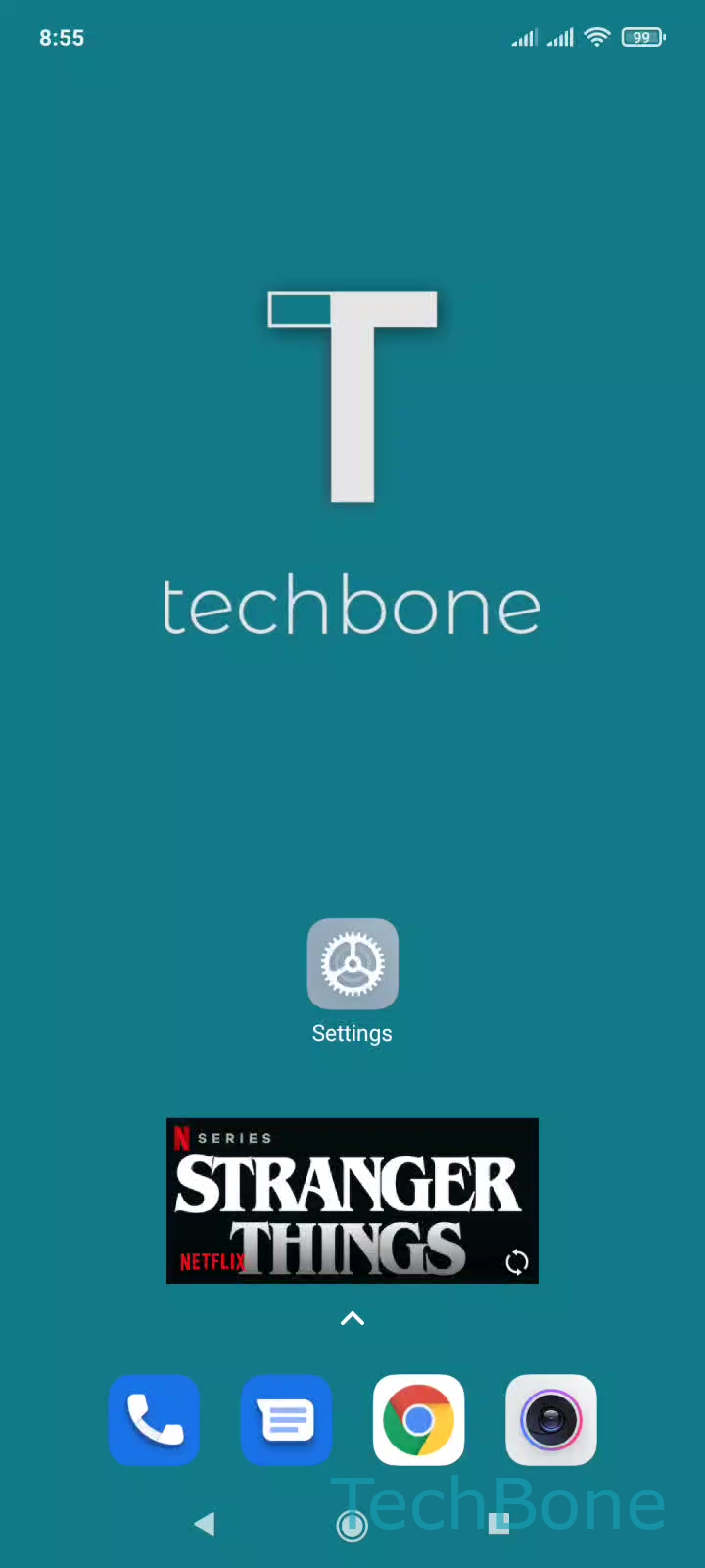 Remove a Home Screen Widget – MIUI: step 1 – Tap and hold a Widget
