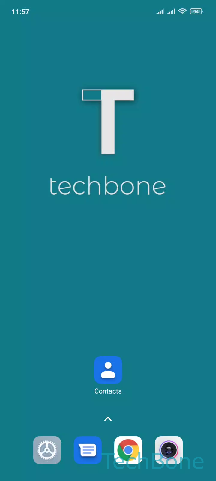 Set a Default Calling SIM for a Contact – MIUI: step 1 – Tap on Contacts