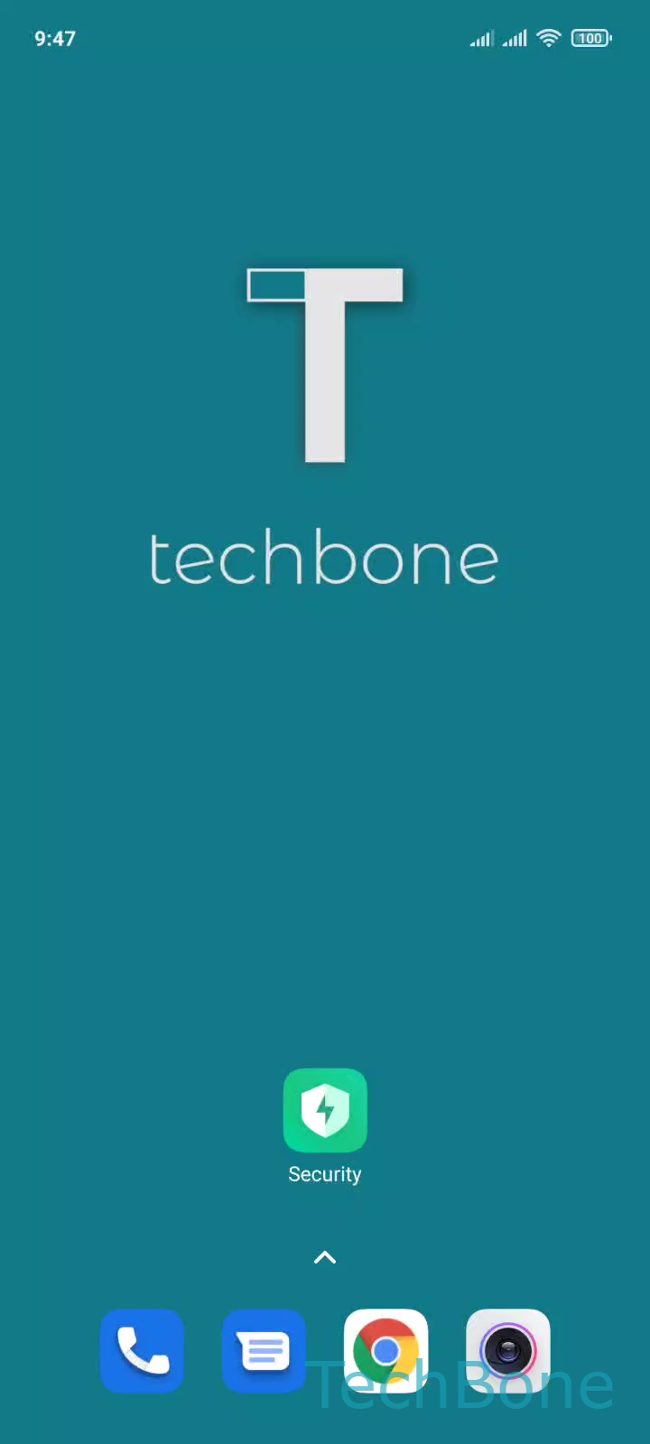Set Monthly Data Usage Limit – MIUI: step 1 – Tap on Security