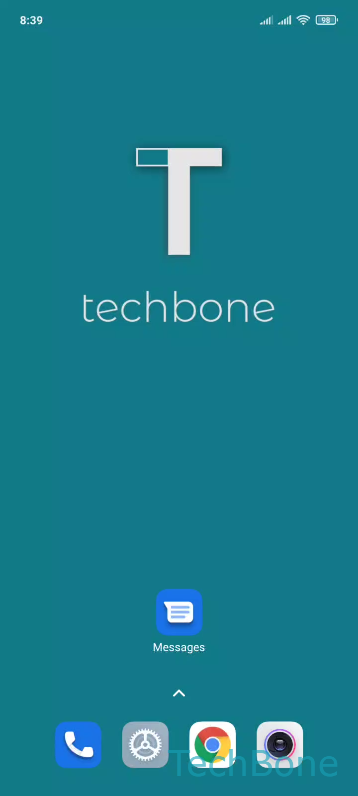 Set Up Device Pairing for Messages on Web – MIUI: step 1 – Tap on Messages