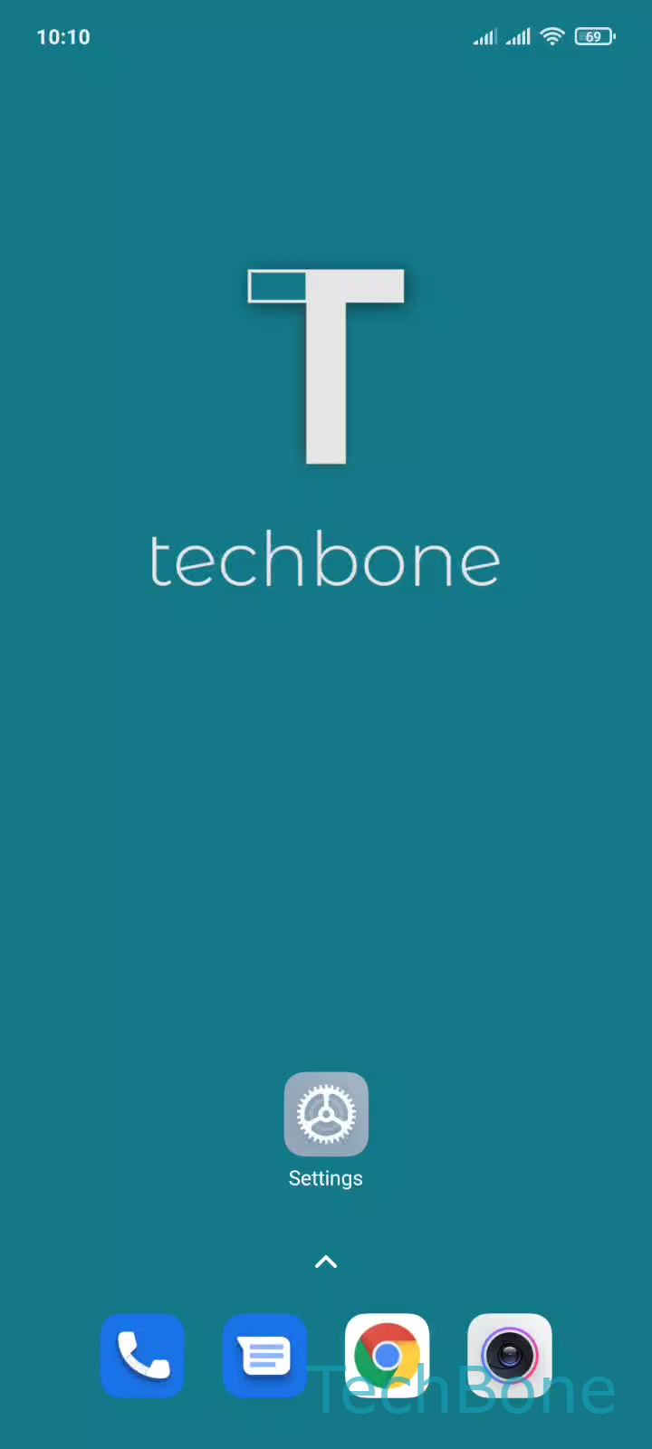 Set Up a Privacy Protection Password – MIUI: step 1 – Tap on Settings
