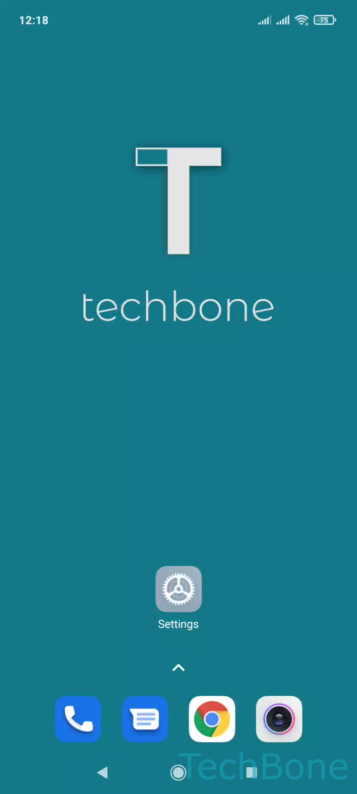 Turn Off Screen Lock – MIUI: step 1 – Tap on Settings