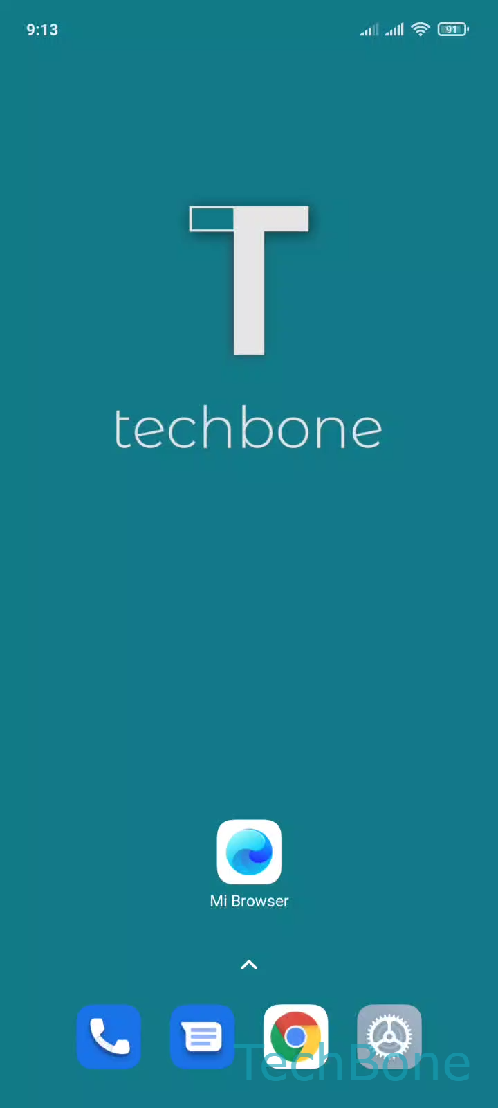 Turn Off the Content Feed in Mi Browser – MIUI: step 1 – Tap on Mi Browser
