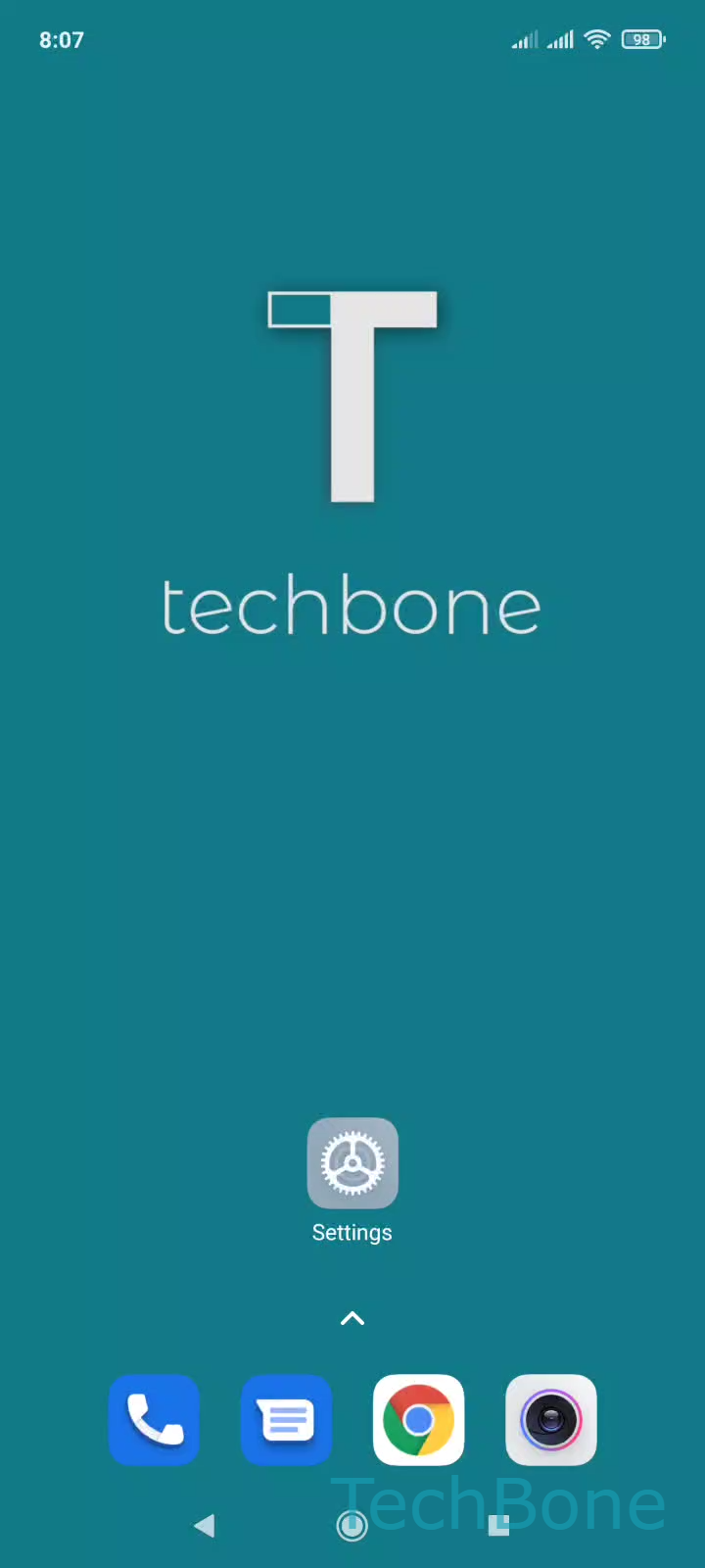 Enable or Disable Google Assistant via the Home Button – MIUI: step 1 – Tap on Settings